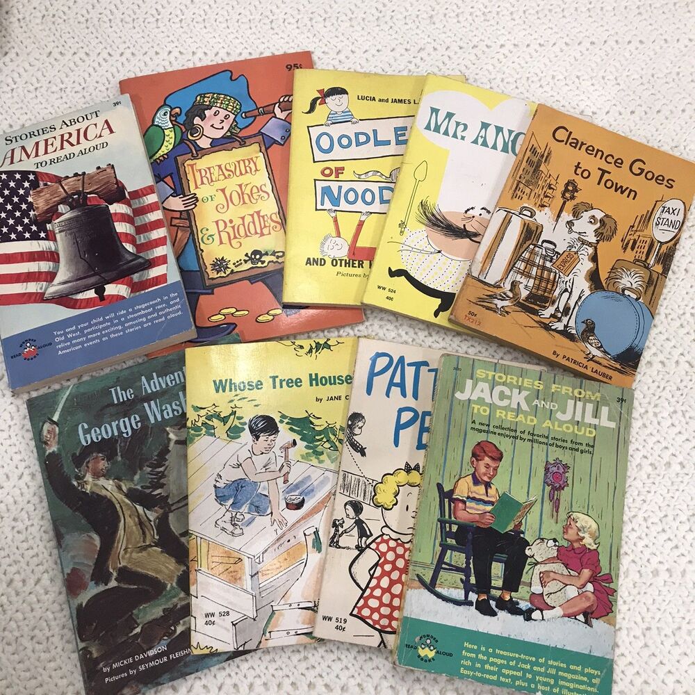 Children's Chapter Reader USA Books 1950s & 60s Vintage Lot Of 9 Ex-Library
